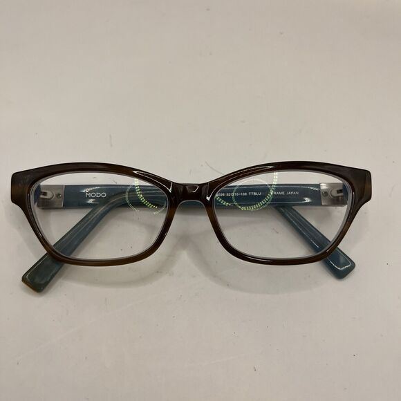 Modo Eyeglasses Mod.6026 TTBLU Handmade Japan Brown Frames Only 52-15-138 - Picture 2 of 6